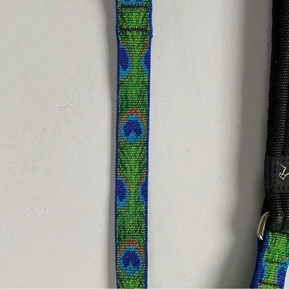 Lupine Lead Leash 2 Feet Short 1” Wide Peacock Green Blue 24” EUC birds pet dog